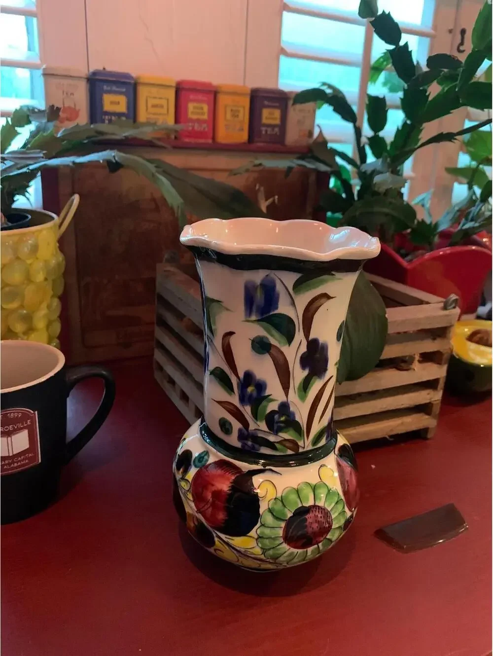 Vintage Mexican Pottery Vase